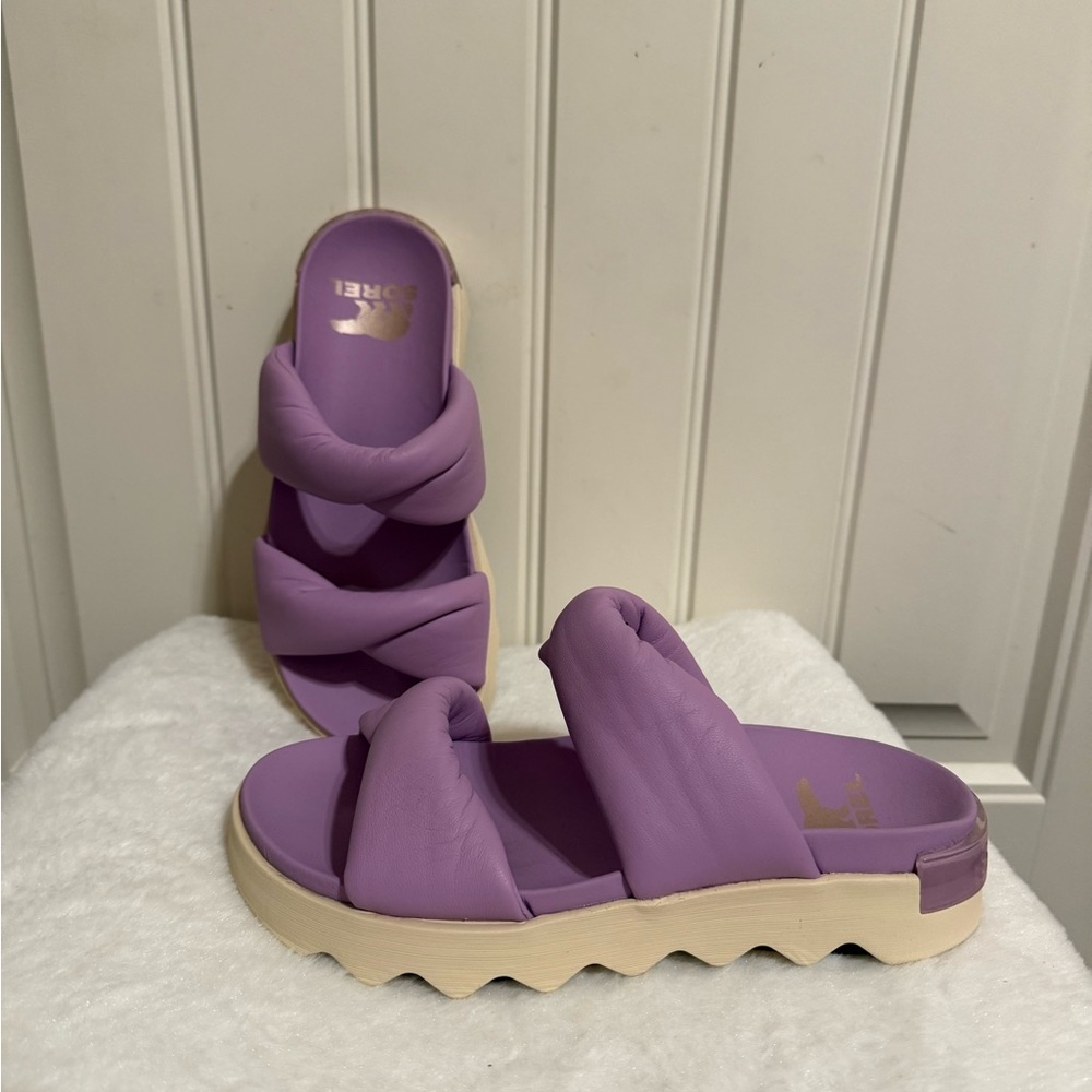 Sorel Vibe Twist Purple Slide Sandals - Picture 3 of 8